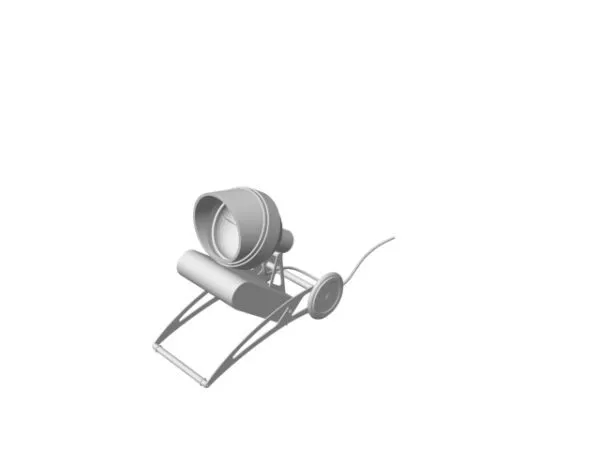 Movable Home Steel Spotlight 3d model Movable Home Steel Spotlight 3d model