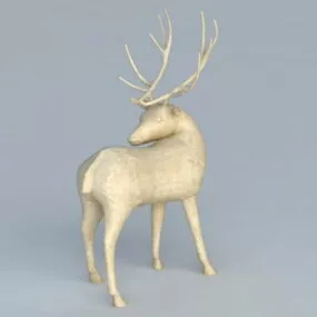 Home Mule Deer Sculpture 3d model