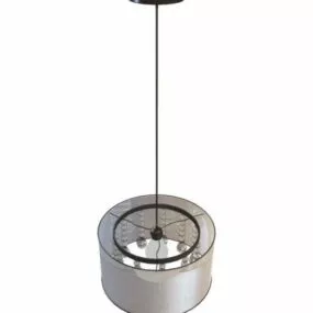 Multi Drop Drum Shade Pendant 3d model