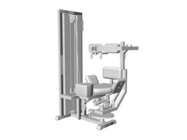 Gym Bench Exercise With Bar Column 3d model