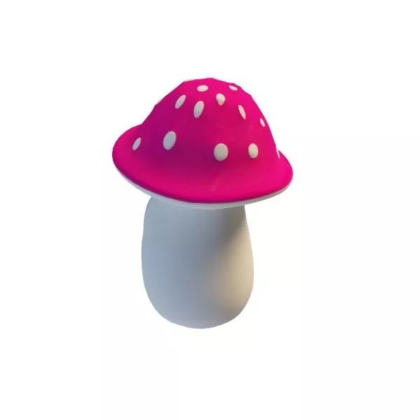 Colorful Cartoon Mushroom 3d model