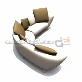 Living Room Modular Couch Sofa 3d model