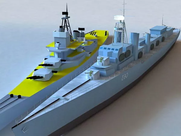 Military Naval Warship 3d model Military Naval Warship 3d model