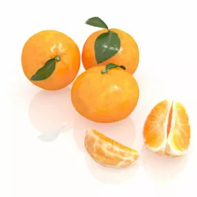 Nature Navel Orange Fruit 3d model