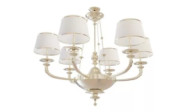 Antique Design 6 Arm Chandelier 3d model Antique Design 6 Arm Chandelier 3d model