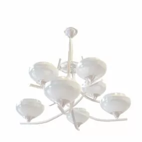 Home Antique 8-arm Chandelier 3d model