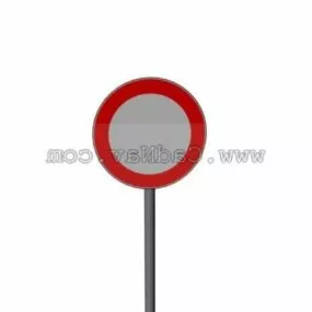 No Entry Road Signs 3d model