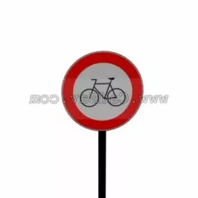 Non Motor Vehicle Lane Road Signs 3d model