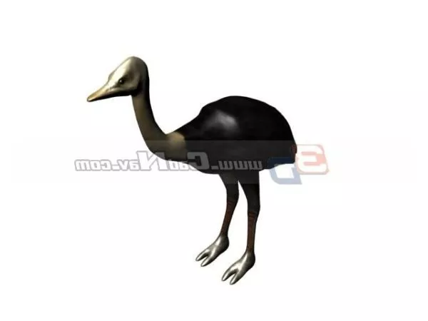 Figurine Of Bird Tableware Decoration 3d model
