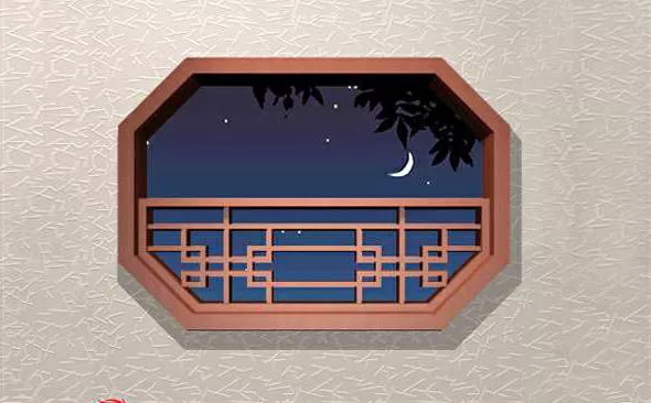 Octangle Vintage Wooden Window 3d model Octangle Vintage Wooden Window 3d model