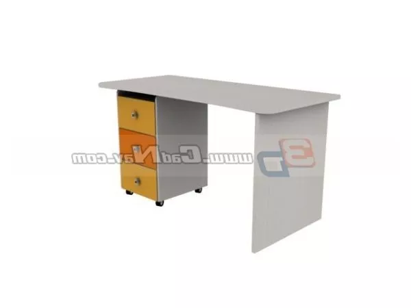 Office Furniture Desk With Drawers 3d model Office Furniture Desk With Drawers 3d model