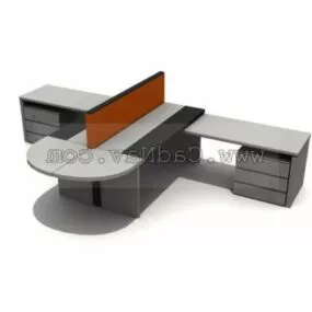 Office Furniture Partitions And Desks 3d model