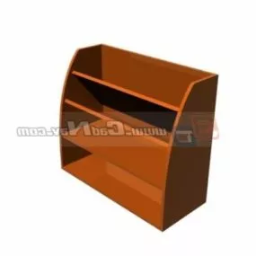 Wooden Magazine Rack 3d model
