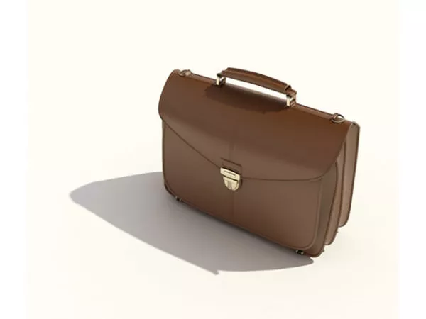 Office Leather Briefcase For Men 3d model Office Leather Briefcase For Men 3d model