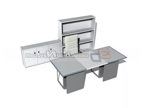 Office Desk Furniture And Wall Unit 3d model Office Desk Furniture And Wall Unit 3d model