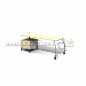 Office Desk Table Metal Frame 3d model