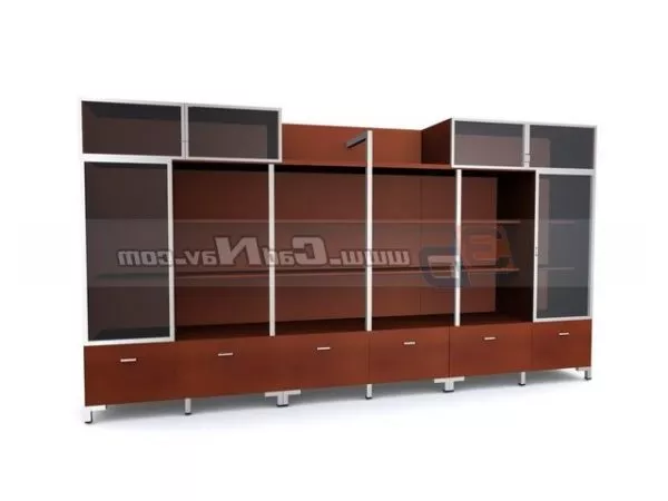 Office Filing Cabinet Wooden Shelf 3d model Office Filing Cabinet Wooden Shelf 3d model