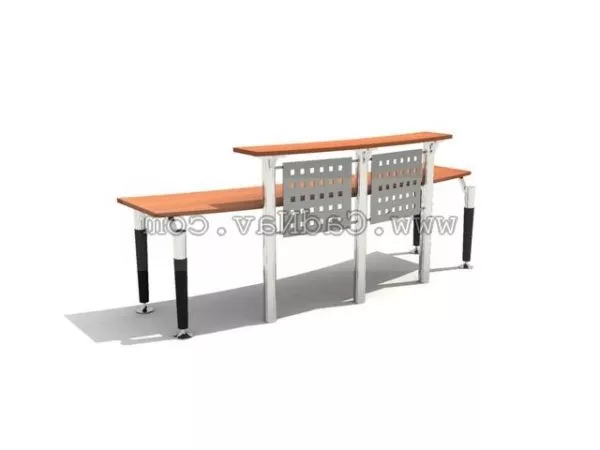 Office Front Desk Furniture 3d model Office Front Desk Furniture 3d model