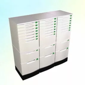 Office Furniture Index Card Cabinet 3d model