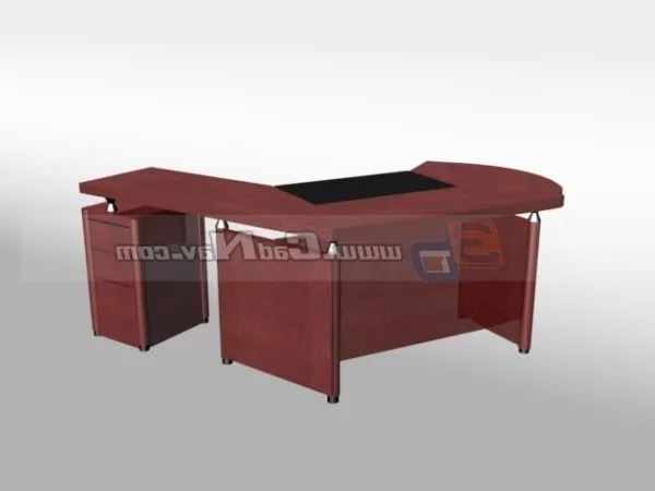 Office Boss Desk 3d model Office Boss Desk 3d model