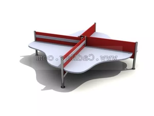 Art Flower Pot With Screen Partition 3d model