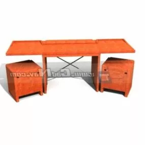 Office Filing Cabinet Desk 3d model