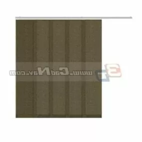 Office Roller Blind Curtain 3d model