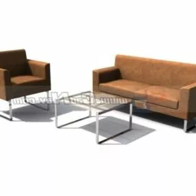 Office Room Waiting Sofa Furniture 3d model