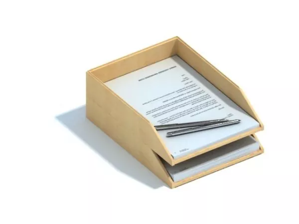 Wooden File Holder Office Rack 3d model Wooden File Holder Office Rack 3d model