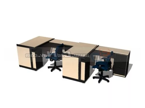 Office Workstation Furniture Layout 3d model Office Workstation Furniture Layout 3d model