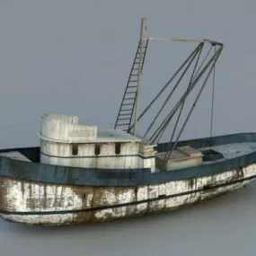 Old Fishing Boat 3d model