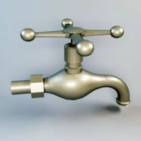 Old Metal Tap 3d model