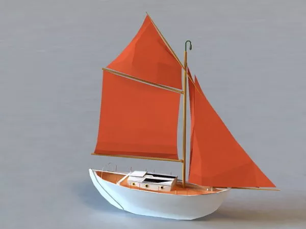 Old Small Sailboat Free 3d Model - .3ds - Open3dModel