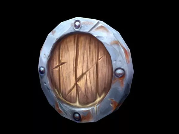 Game Old Wood Shield 3d model Game Old Wood Shield 3d model