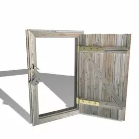 Old Warehouse Door Furniture 3d model