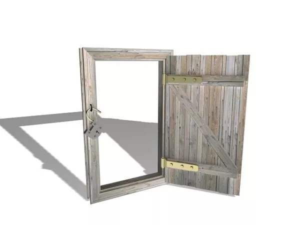 Old Warehouse Door Furniture 3d model Old Warehouse Door Furniture 3d model