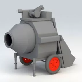 Construction On-site Concrete Mixer 3d model