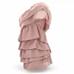 Clothes One Shoulder Dresses 3d model