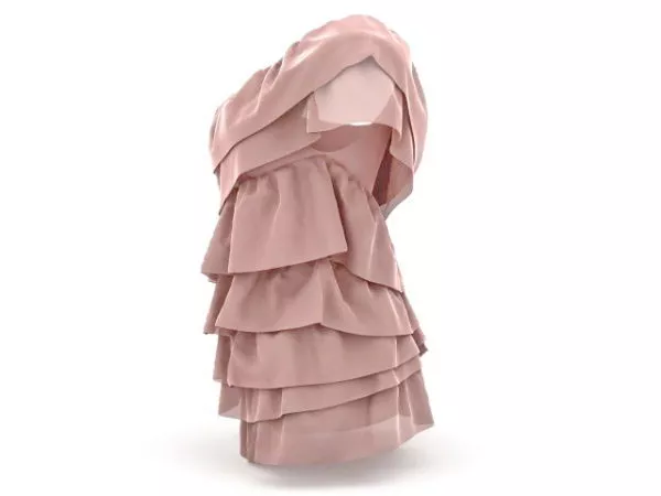 Clothes One Shoulder Dresses 3d model Clothes One Shoulder Dresses 3d model