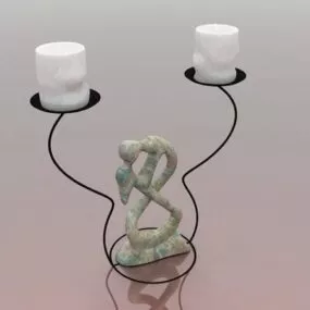 Modern Onyx Candle Holder 3d model