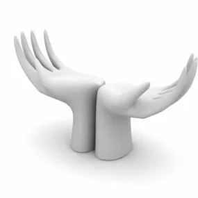 Two Hands Figurines Sculpt 3d model