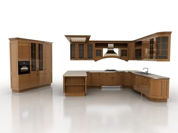 Open Style Western Kitchen Design 3d model Open Style Western Kitchen Design 3d model
