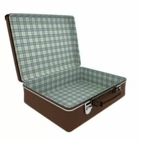 Open Suitcase Old Fashion 3d model