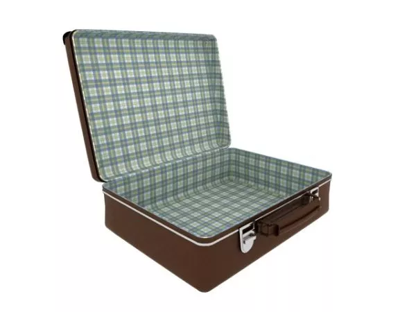 Old Leather Suitcase 3d model