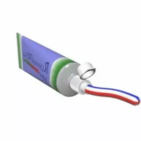 Personal Care Opening Toothpaste 3d model