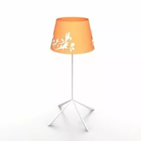 Orange Shade High Floor Lamp 3d model