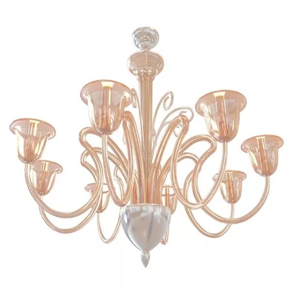 Orange Glass Vintage Chandelier 3d model Orange Glass Vintage Chandelier 3d model