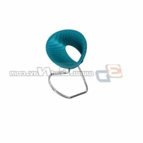 Orange Slice Shape Bar Chair Design 3d model