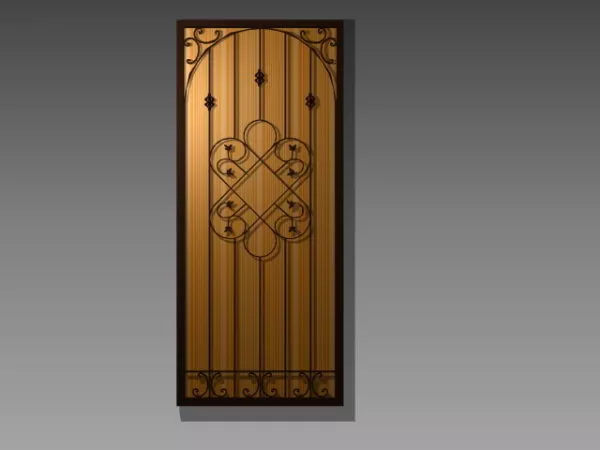 House Ornamental Brass Door 3d model House Ornamental Brass Door 3d model