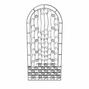Home Design Ornamental Gate 3d model